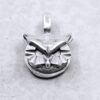 Eule Kantenliebe Silberschmuck Anhänger polygonal eckig frontale Ansicht